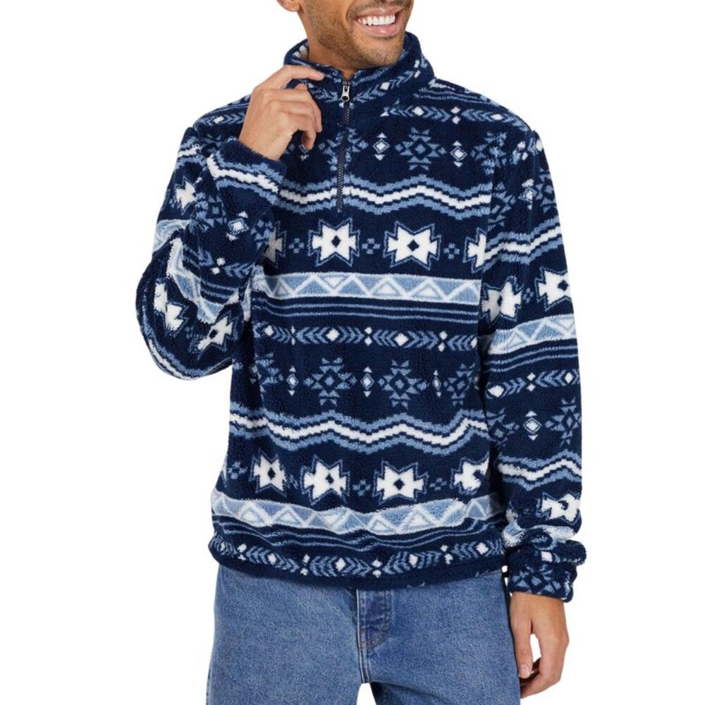 Brave Soul Mens Regular Sweatshirt / Navy/Multicolored